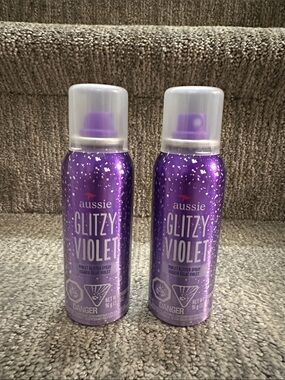 2 Count Aussie 3.4 Oz Glitzy Violet Glitter Spray Bring The Play Into Your Day